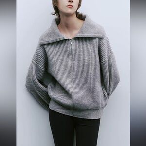 Cotton On Gray Ribbed Turtleneck Sweater